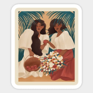 Filipina Beauties and Apples Sticker